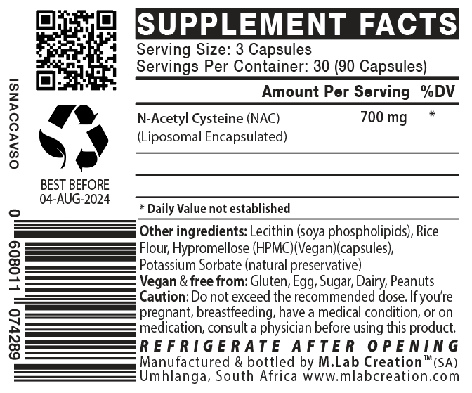 N-Acetyl Cysteine (NAC)(Liposomal) 700mg