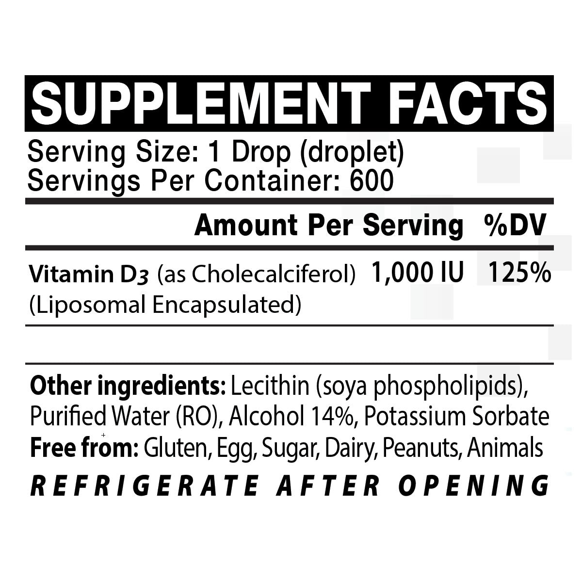 Vitamin D3 (High-Dose) Drops